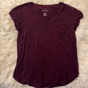 soft and sexy aerie maroon top